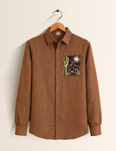 Desert Night Printed Embroidery Full Sleeve Shirt - XPST