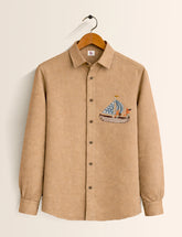 Sandwave Boat Printed Embroidery Full Sleeve Shirt - XPST